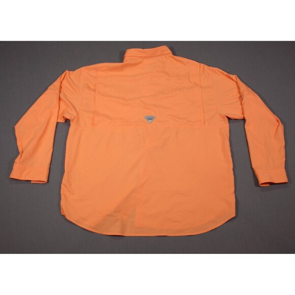 Columbia Shirt Mens Orange Long Sleeve PFG Button Up Vented Outdoor Fishing XXL - Picture 5 of 14